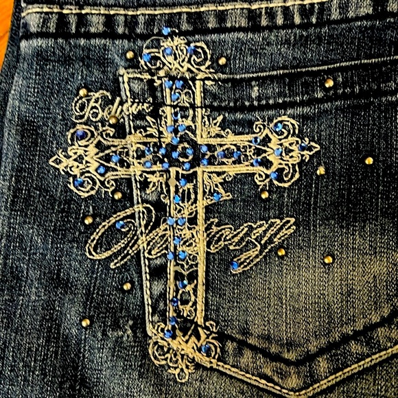 Cowgirl Tuff Embellished Boot Cut Jeans - Picture 1 of 6